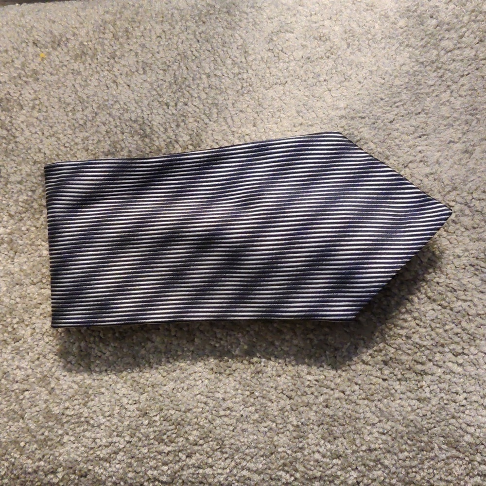 Studio Italian Silk Tie Black Striped